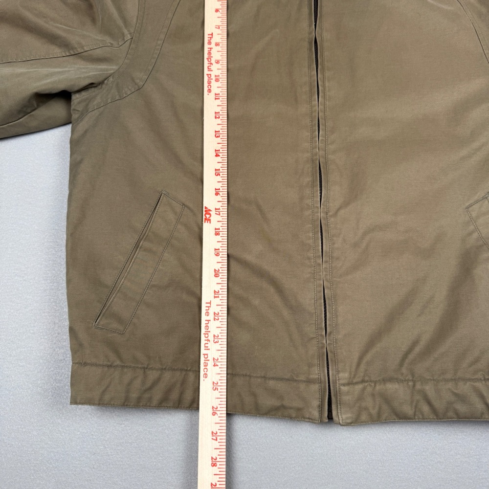 Dockers Mens Harrington Jacket Large Khaki Tan Quilt Lined Full Zip GrandpaCore - Picture 7 of 9